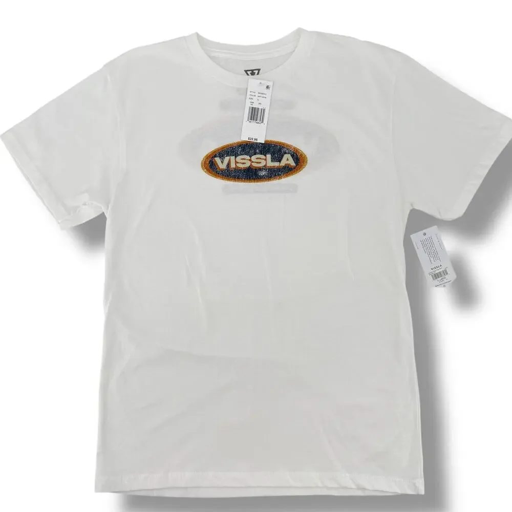 Vissla Logo Crew Neck T Shirt Big Boys Size XL Front Back Print